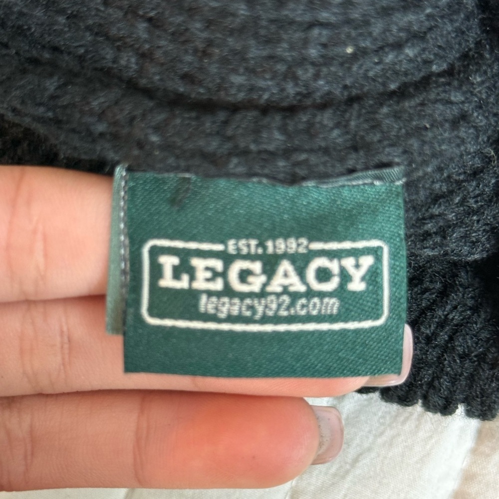Legacy Friday Harbor WA Black Knit Beanie • Minimalist Winter Streetwear Hat - Picture 5 of 6